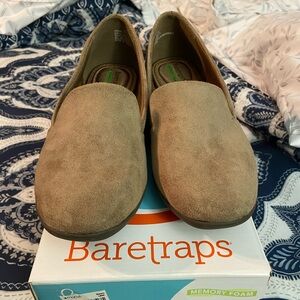BareTraps Suede Janine Flats Memory Foam Slip On Comfort Shoes